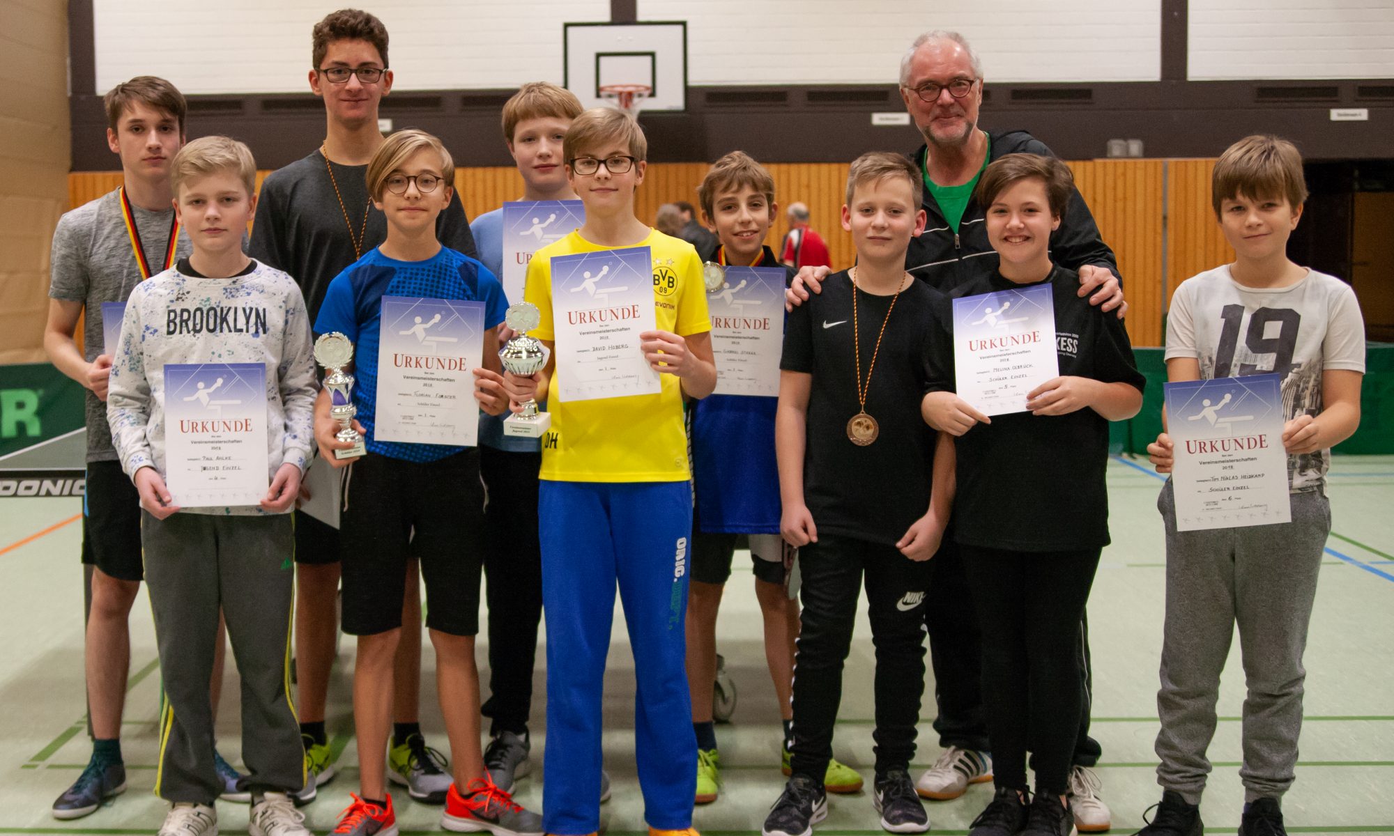 Vereinsmeisterschaft, Tischtennis, Jugend, Schüler